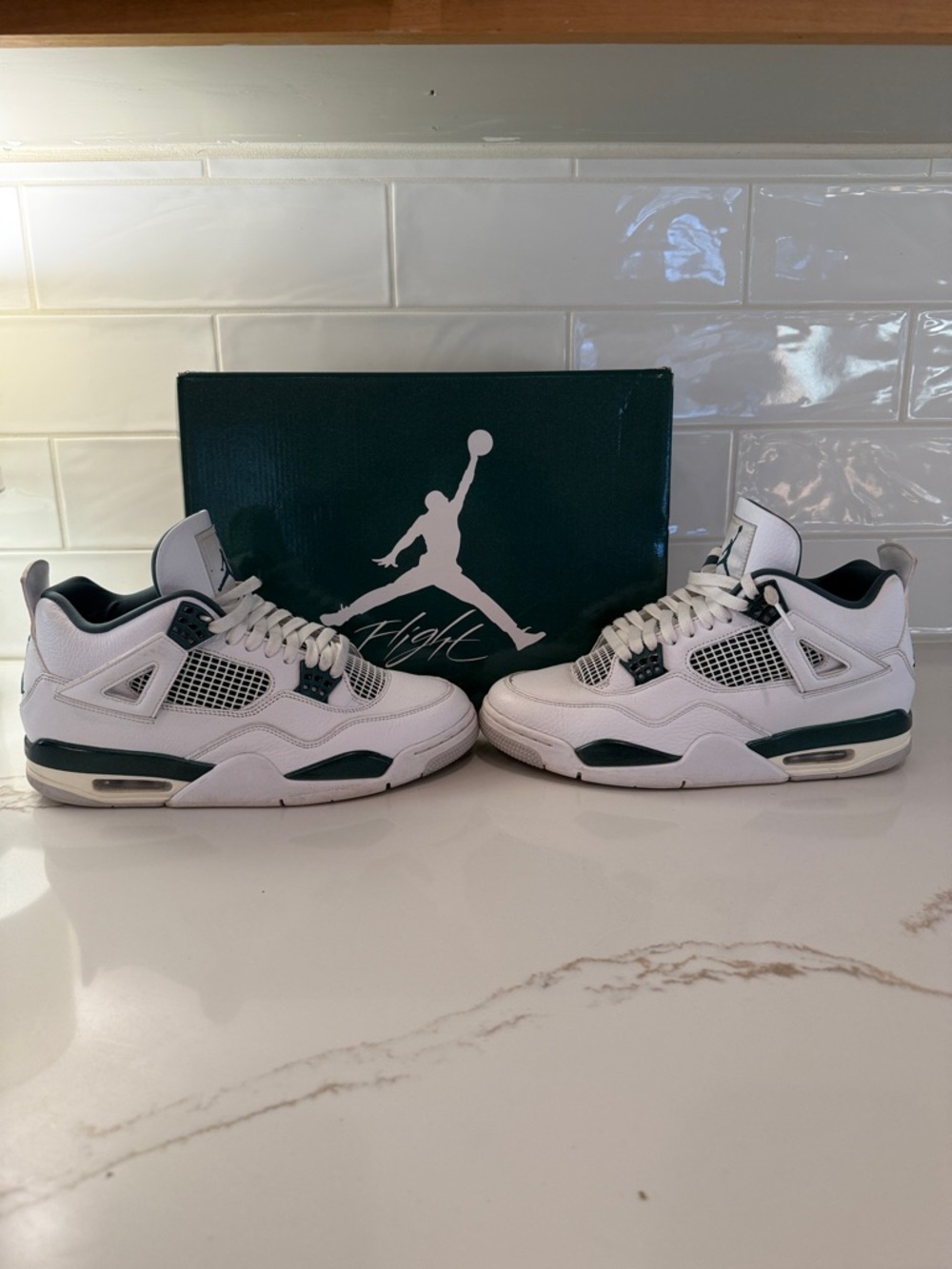 Nike Air Jordan 4 Retro - White Dark Green